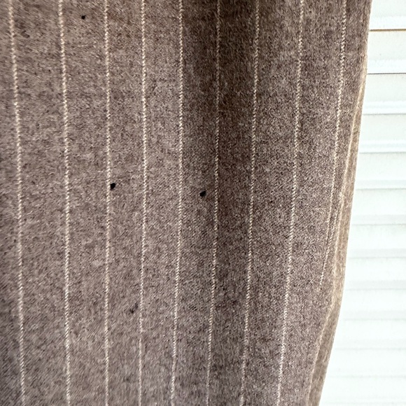 VTG 90s Ralph Lauren Chalk Pinstripe Suit chocolate  Wool Peak Lapel DBLBreasted - Picture 11 of 16